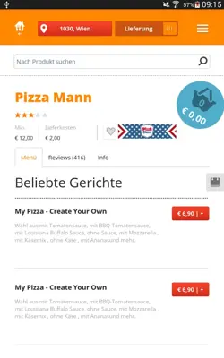 Lieferservice android App screenshot 2